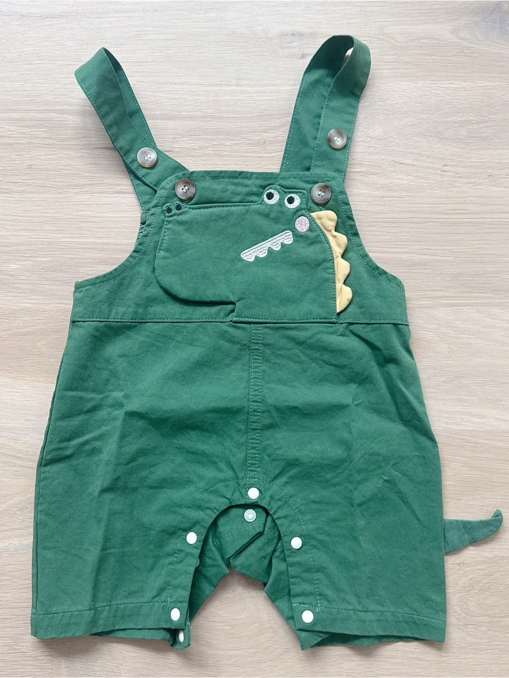 NWT Adorable Toddler Dinosaur Shortall Outfit – 2 Piece Set